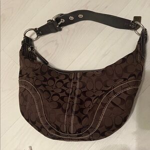 Coach Brown Patterned Shoulder Bag